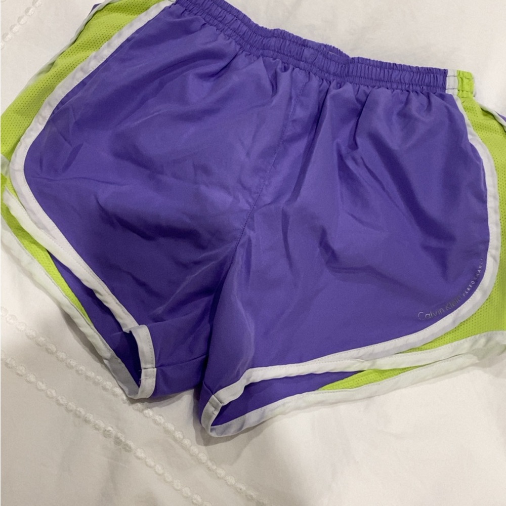 Calvin Klein Purple Athletic Shorts with Retro Style